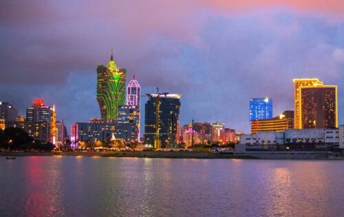 Macau at dusk, cityscape